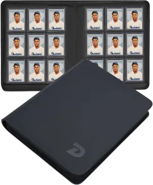 9 Pocket TopLoader Binder, Top Loader Binder Holds 324 Cards, Binder for Top Loader Cards, Trading Card Binder 18 Double Sided Pages (Black)