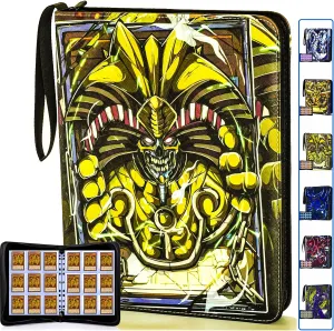 990 Pockets Trading Card Holder Binder with Zipper for Y-G-O Cards, MTG, TCG Cards, 990 Cards Capacity