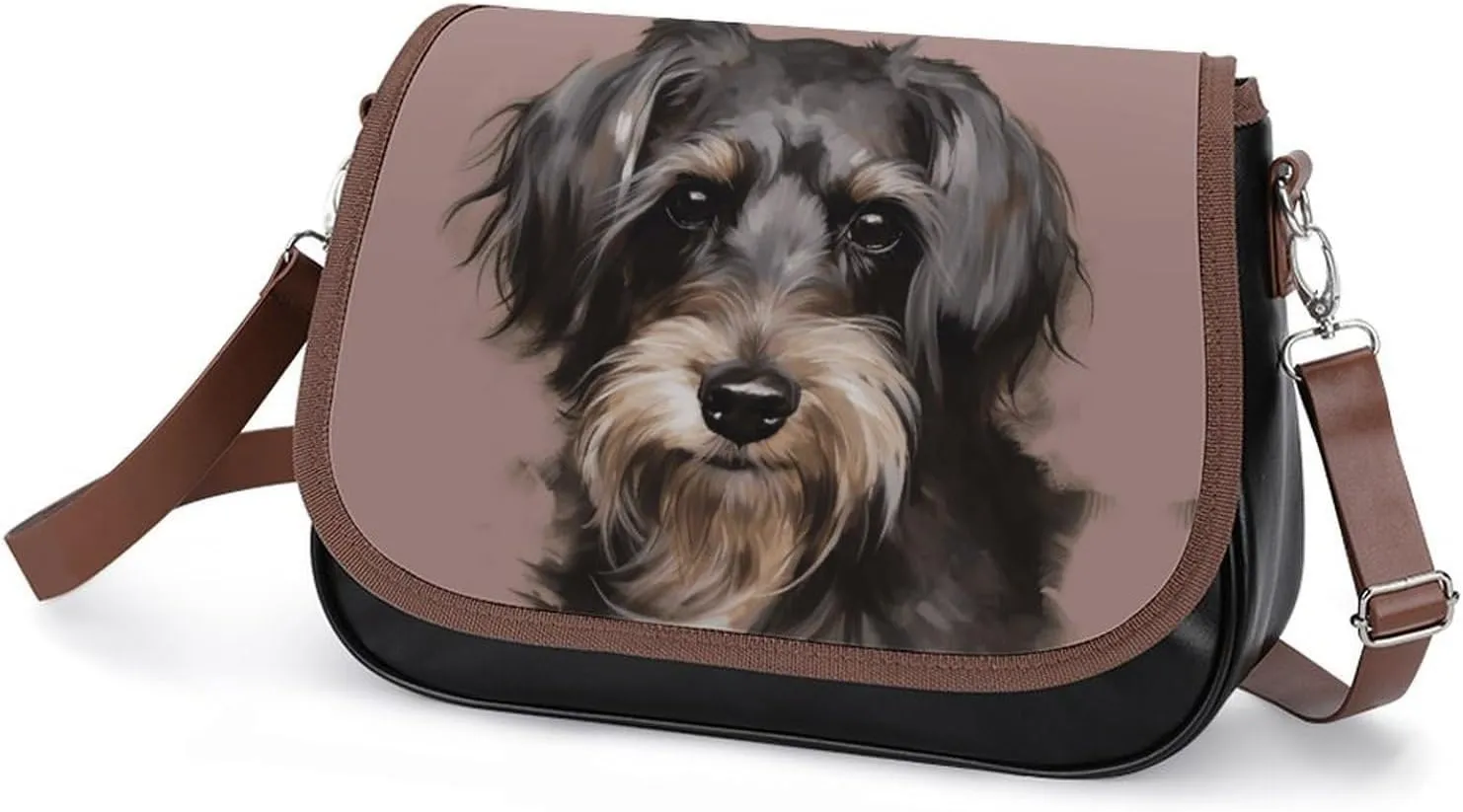 A Dog Crossbody Bags for Women,PU Leather Tote Bag for Women,Shoulder Bag Purse for Work Shopping Travel