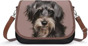 A Dog Crossbody Bags for Women,PU Leather Tote Bag for Women,Shoulder Bag Purse for Work Shopping Travel