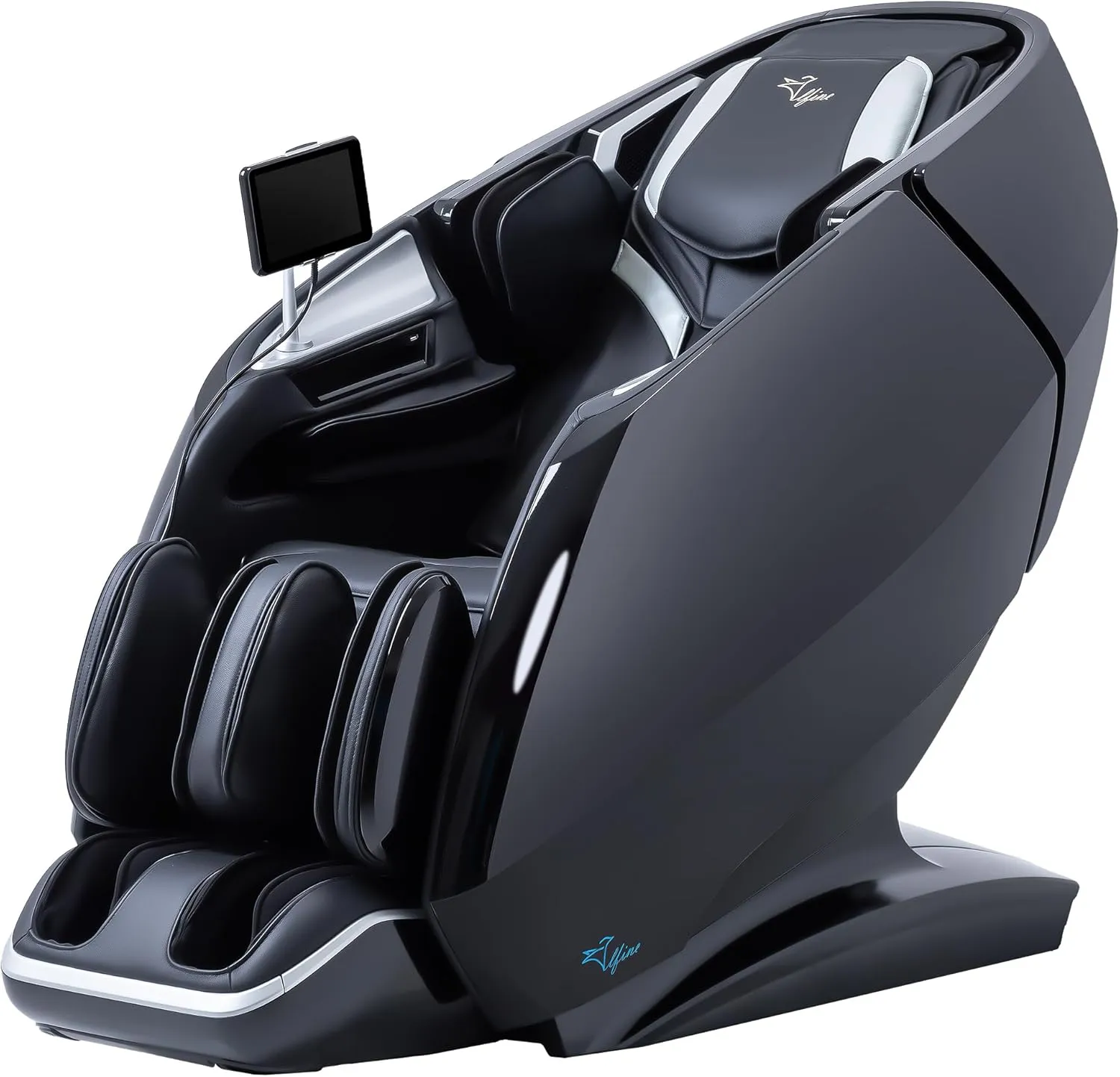 A860 Full Body 4D Massage Chair - Intelligent Health Detection, Dual-Core System, Zero Gravity Recline, Premium Leather, Customizable Programs, Smartphone Control (Deep Black)