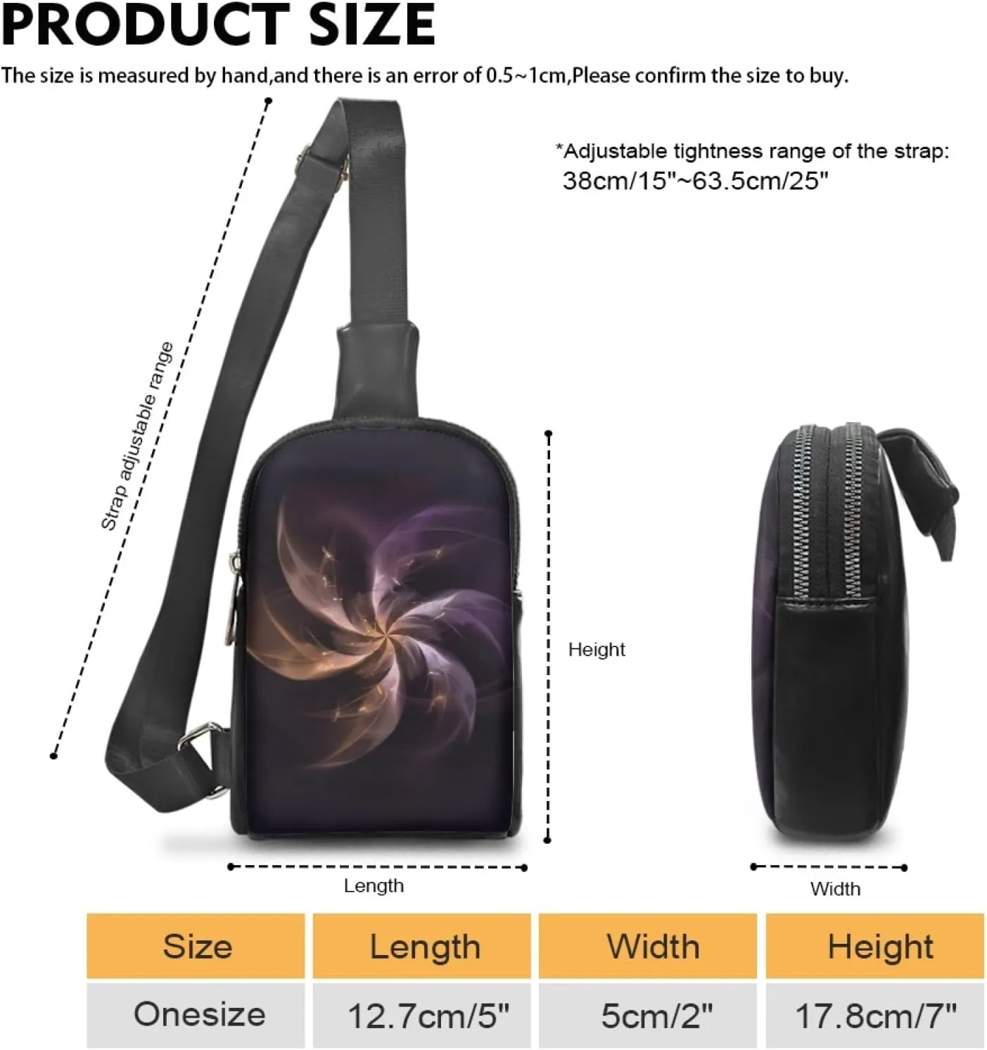 Abstract Windmill Flower Sling Bag for Women Travel Crossbody Bag for Lady Aesthetic Cross Body Bag for Adults Mother Woman Chest Bag Fanny Pack for Outdoor Walking