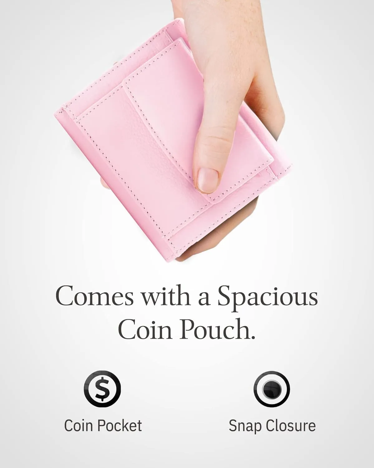 Access Denied REAL LEATHER Small Wallets For Women - Compact Ladies Credit Card Holder With Coin Purse RFID Holiday Gifts For Her
