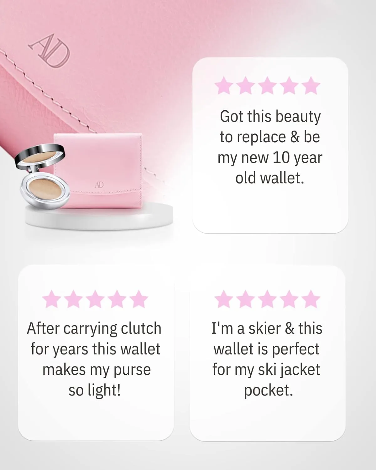 Access Denied REAL LEATHER Small Wallets For Women - Compact Ladies Credit Card Holder With Coin Purse RFID Holiday Gifts For Her