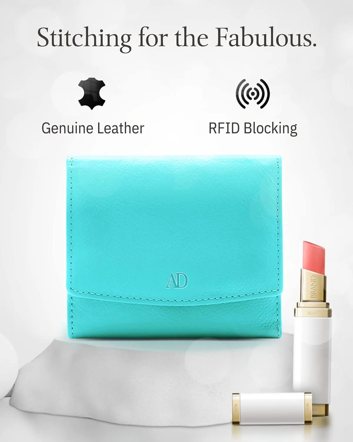 Access Denied REAL LEATHER Small Wallets For Women - Compact Ladies Credit Card Holder With Coin Purse RFID Holiday Gifts For Her