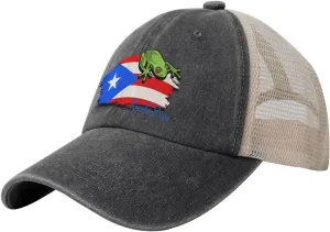 Adjustable Mesh Baseball Caps Snapback Mesh Back Hat Dad Cap Hat Vintage Washed Hat Breathable Sun Hats for Men Women