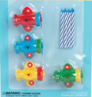 Aeroplane Airplane Cake - Food Decoration Topper Candles