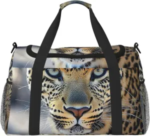African Animal Leopard Travel Duffel Bag Tote Bag Sports Gym Bag For Women And Men