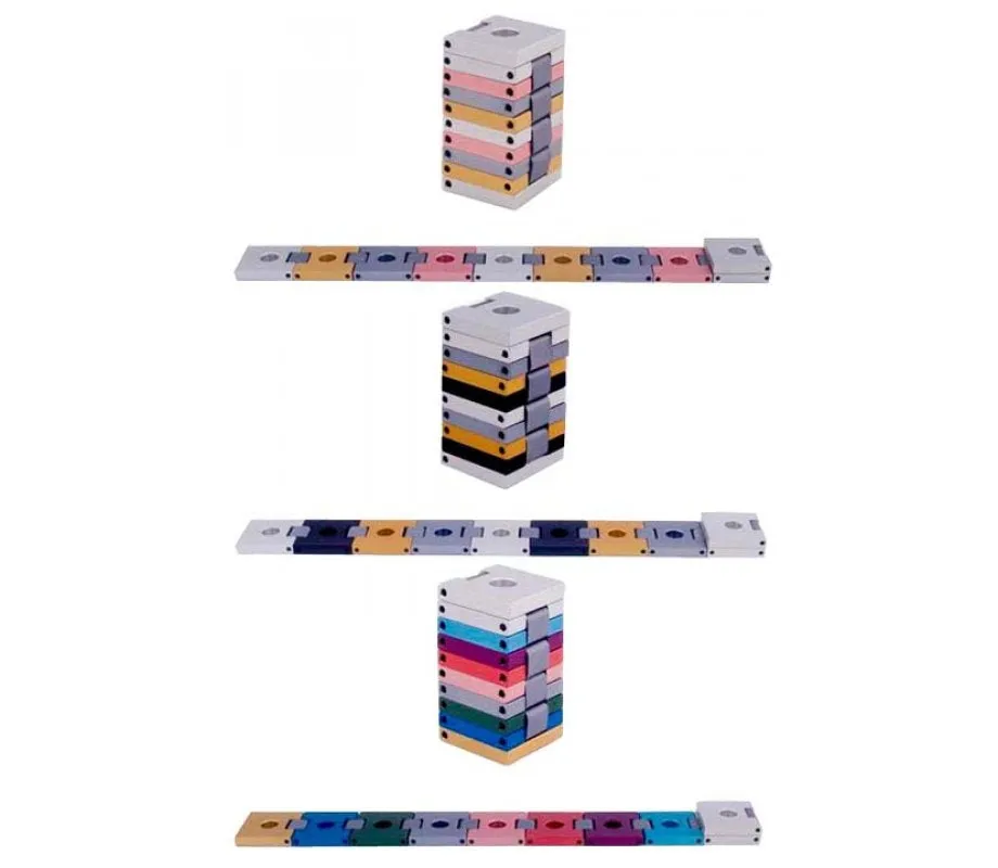 Agayof Compact Travelling Menorah Belt Shape - Choice of ColorsAgayof Compact Travelling Menorah Belt Shape - Choice of Colors