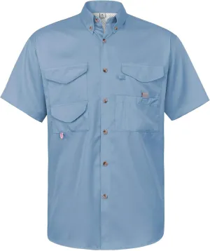 Alimens & Gentle Short Sleeve Fishing Shirt Wicking Fabric Sun Protection Casual Button Down Shirts