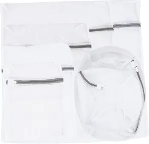 Alipis 7Pcs Reusable Mesh Laundry Bags with Zipper Clothing Washing Bag for Protection Prevent Snagging and Tangles for Machine Washing and Travel Storage