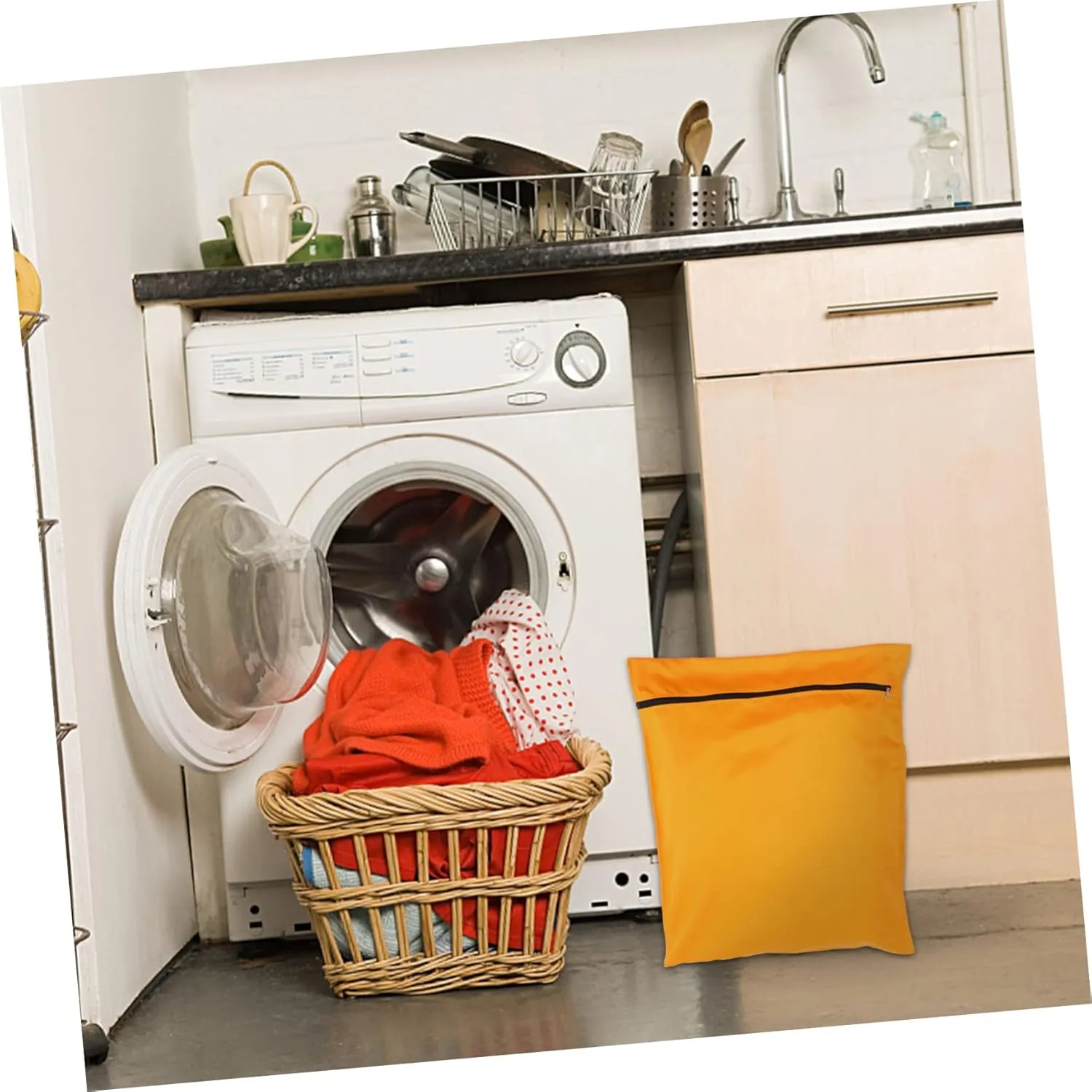 Alipis Bag Mesh Laundry Bag for Pet Clothes Zipper Closure Prevents Damage to Garments Washer for Puppy Laundry Home Washing Machine