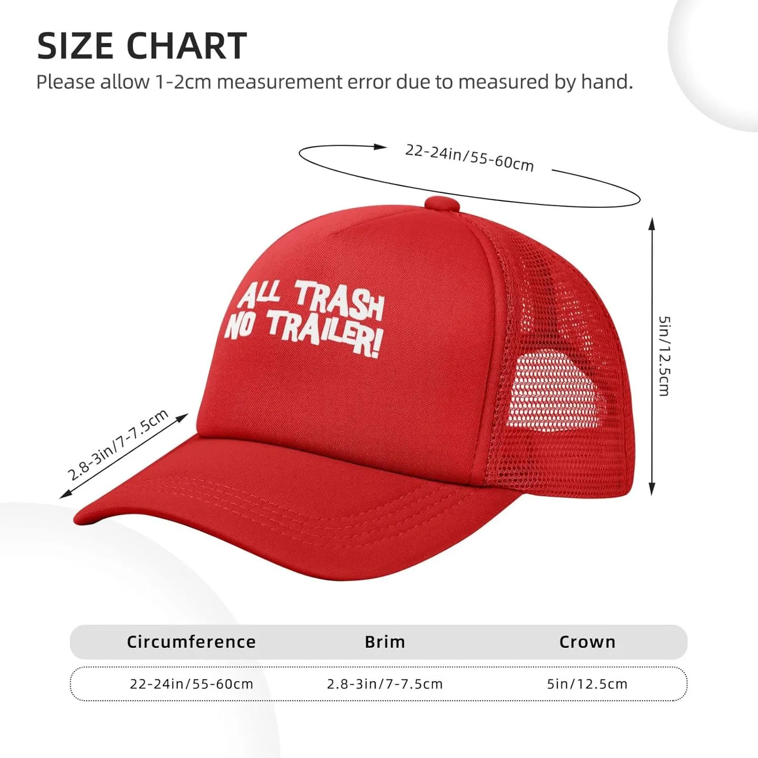 All Trash No Trailer Adult Mesh Baseball Cap