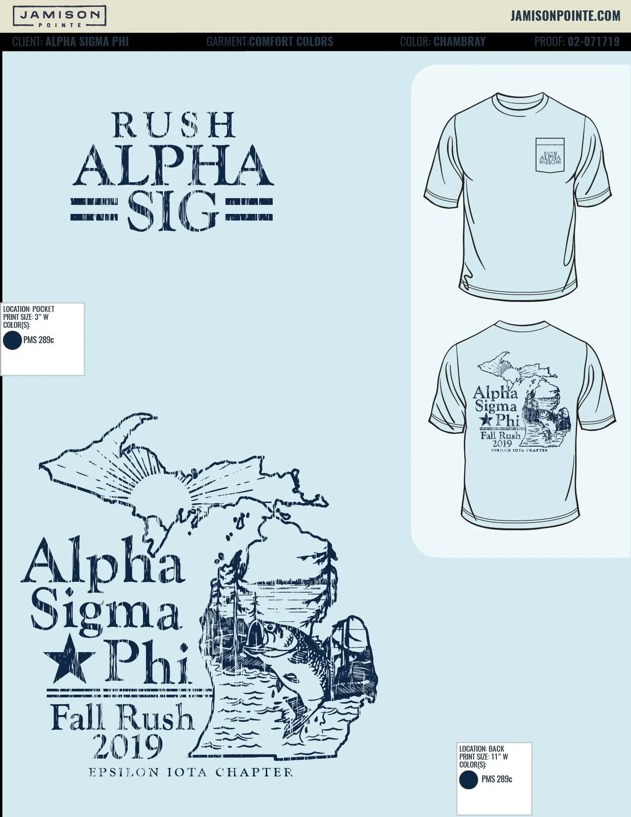 Alpha Sigma Phi Western Michigan University Fall Rush T-Shirt