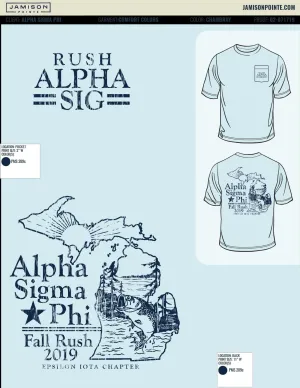 Alpha Sigma Phi Western Michigan University Fall Rush T-Shirt