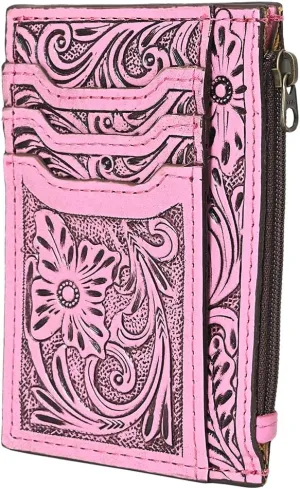 American Darling Card Holder Hand Tooled Genuine Leather | Card Holder | Business Card Holder | Credit Card Holder | Leather Card Holder