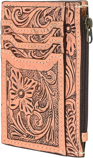 American Darling Card Holder Hand Tooled Genuine Leather | Card Holder | Business Card Holder | Credit Card Holder | Leather Card Holder