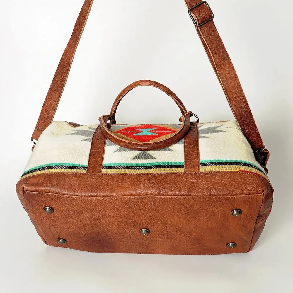 American Darling Weekend Duffle Travel Bags Hand Crafted Leather Tote Extra Large Cow Hide On (ADBG460D)