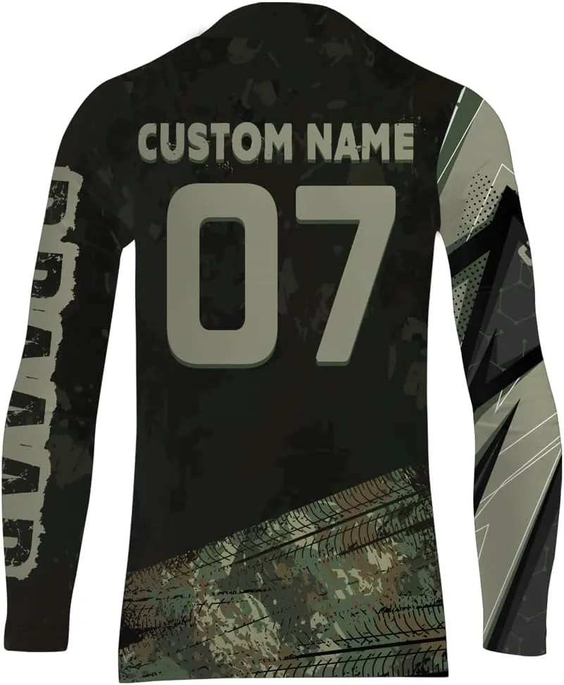 American Flag ATV Motocross Jersey Men Youth Upf30  Custom Quad Bike Shirt Boys Extreme Camouflage Off-Road Jersey