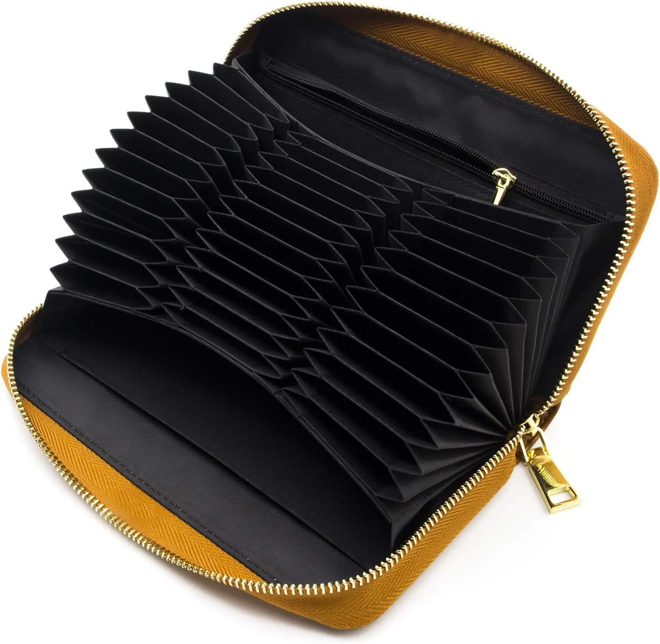 ANDOILT Genuine Leather Wallet for Women Men RFID Blocking Credit Card Holder Zipper Purse Cell Phone Handbag