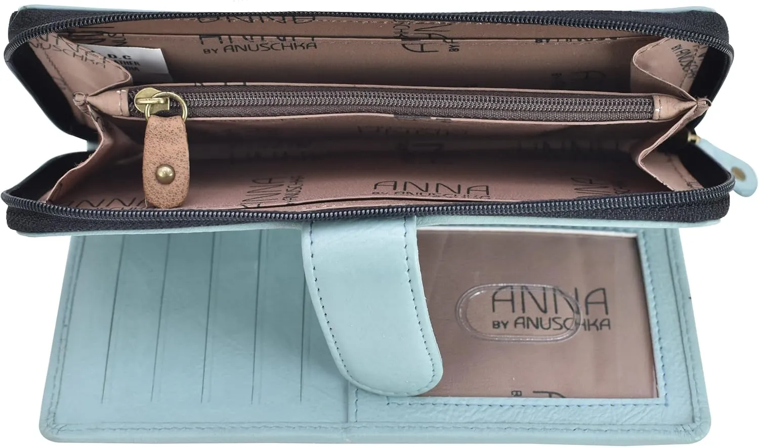 Anna by Anuschka Women's Hand Painted Leather Two Fold Wallet-Cuddly Koala