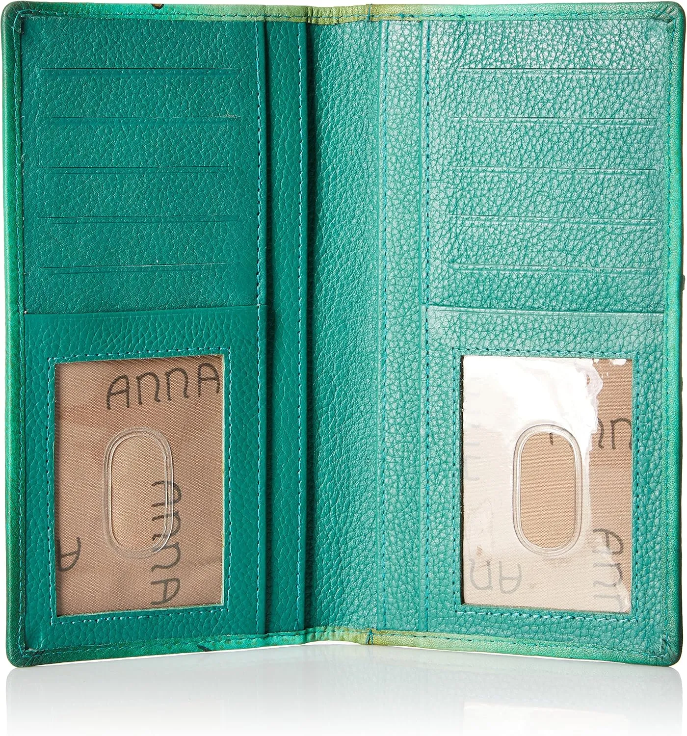 Anna by Anuschka Women's Original Leather Hand-Painted Two Fold Organizer Wallet