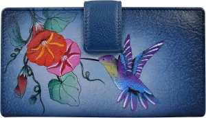 Anna by Anuschka Women's Original Leather Hand-Painted Two Fold Organizer Wallet