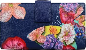 Anna by Anuschka Women's Original Leather Hand-Painted Two Fold Organizer Wallet