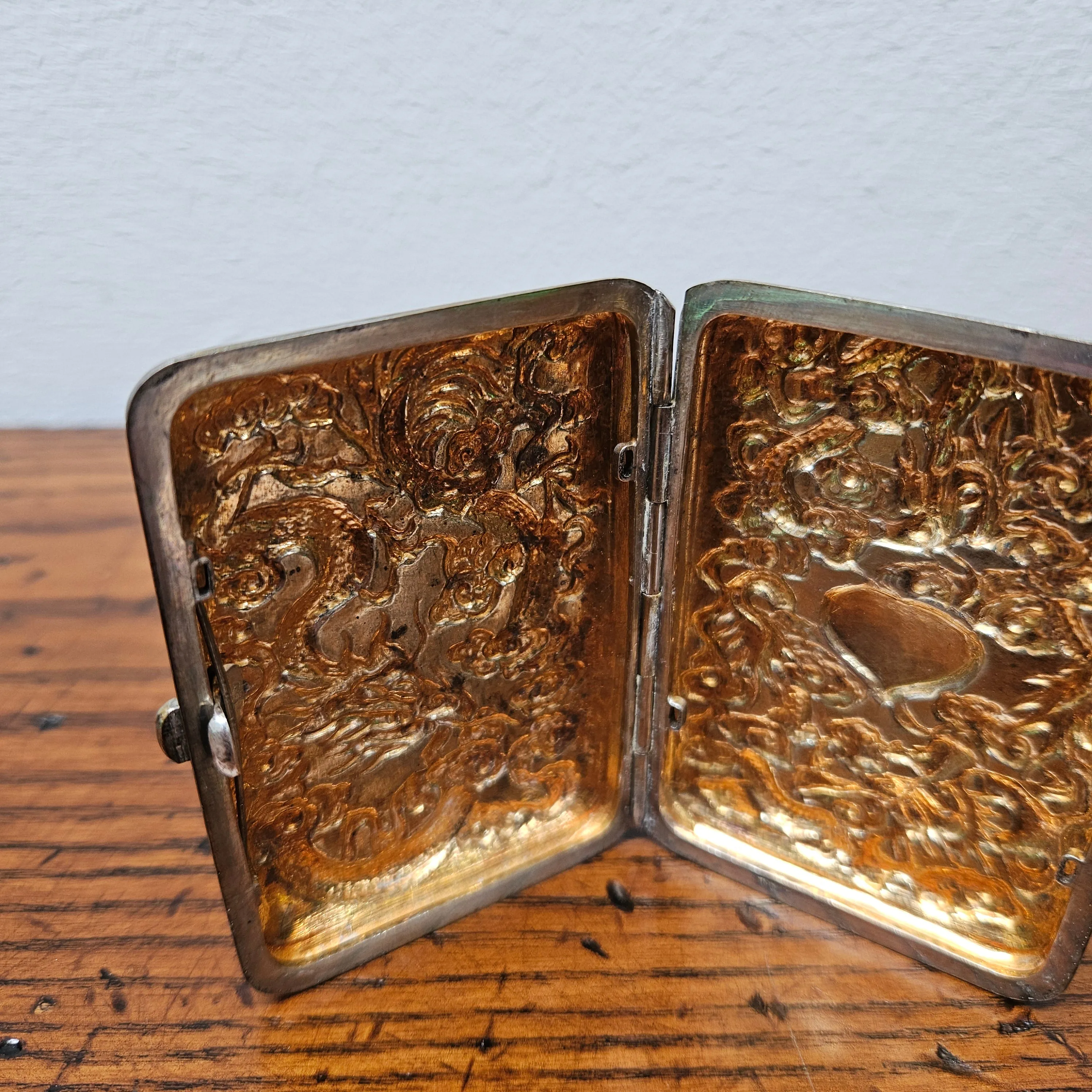Antique Ornate Chinese Export Silver Card/Cigarette Case