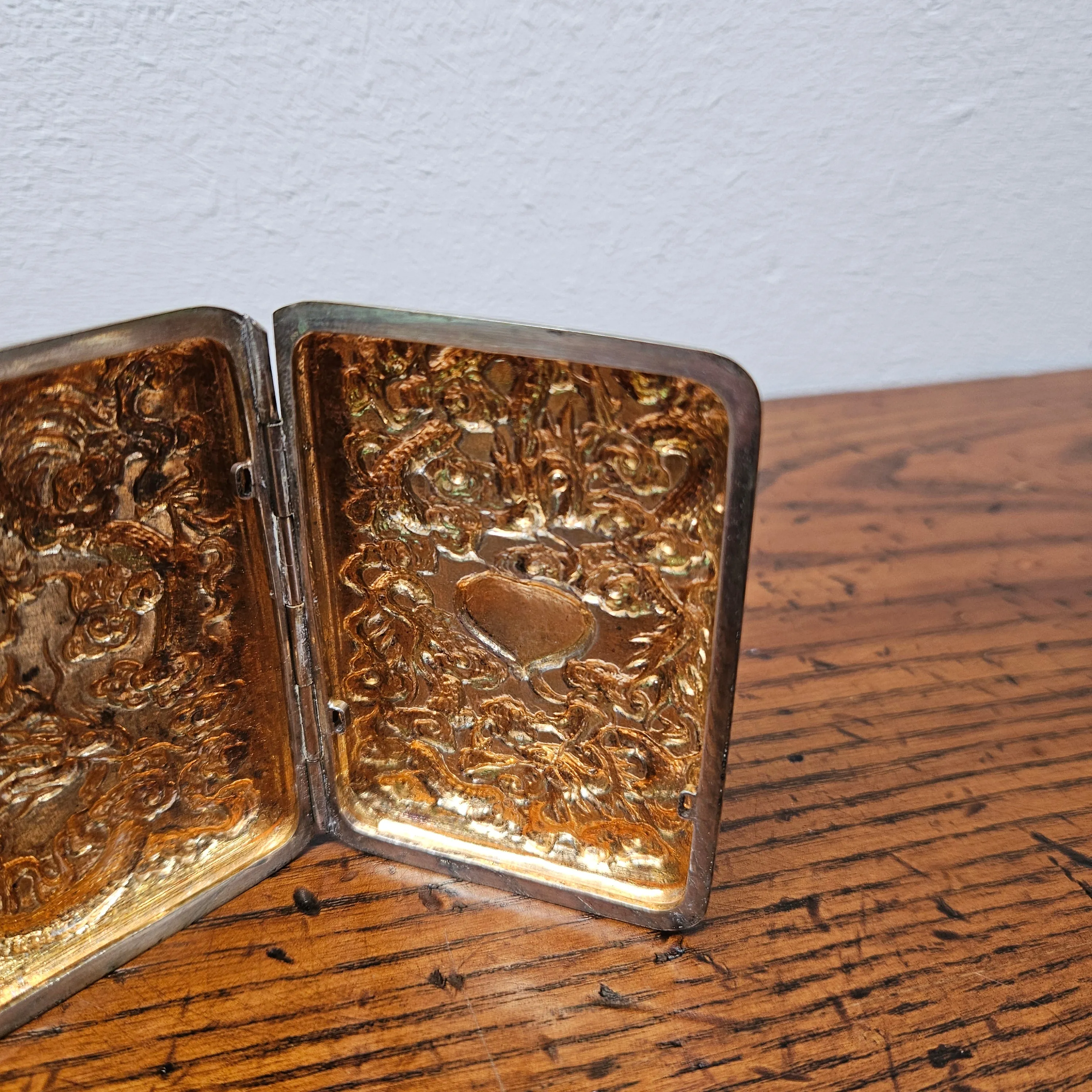 Antique Ornate Chinese Export Silver Card/Cigarette Case