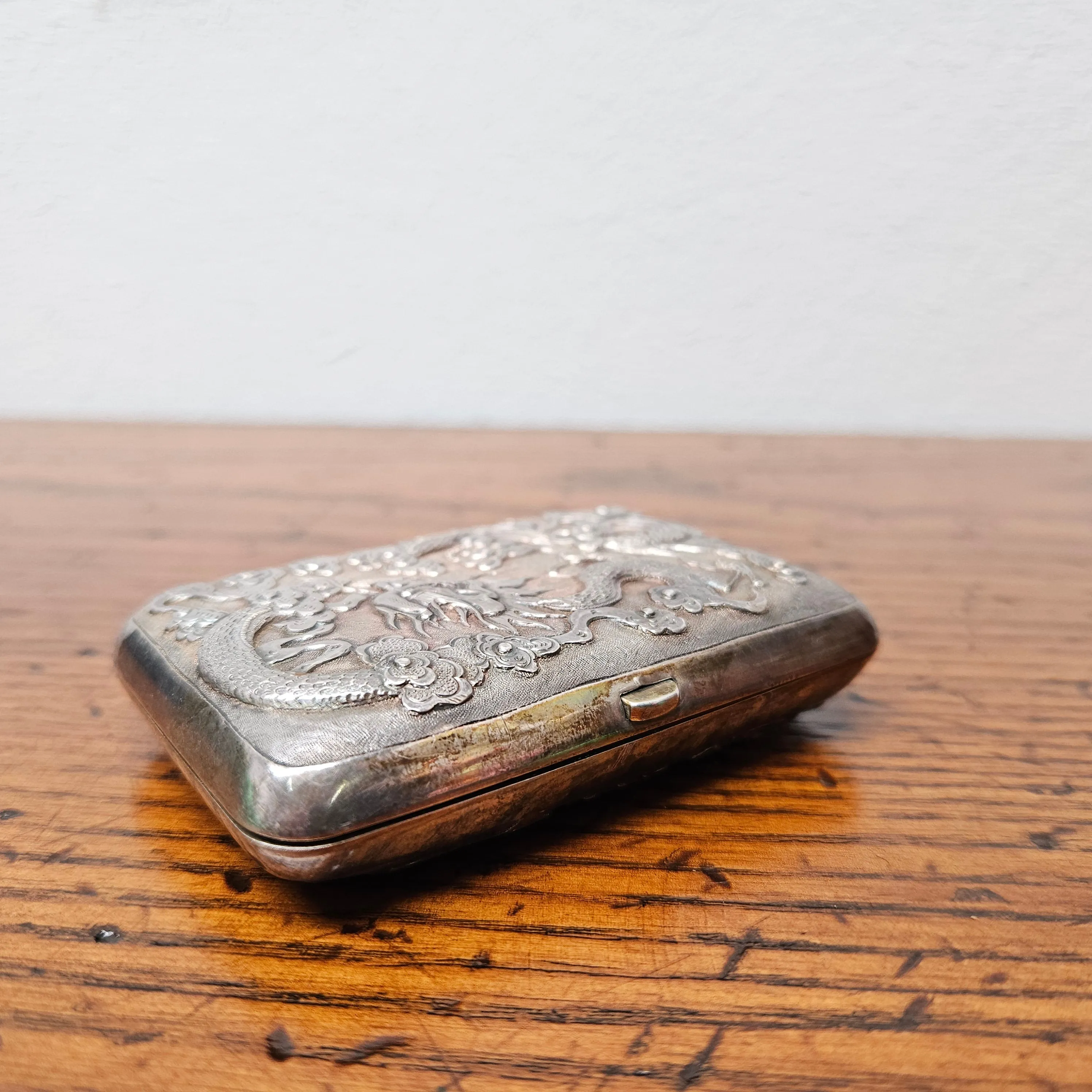 Antique Ornate Chinese Export Silver Card/Cigarette Case
