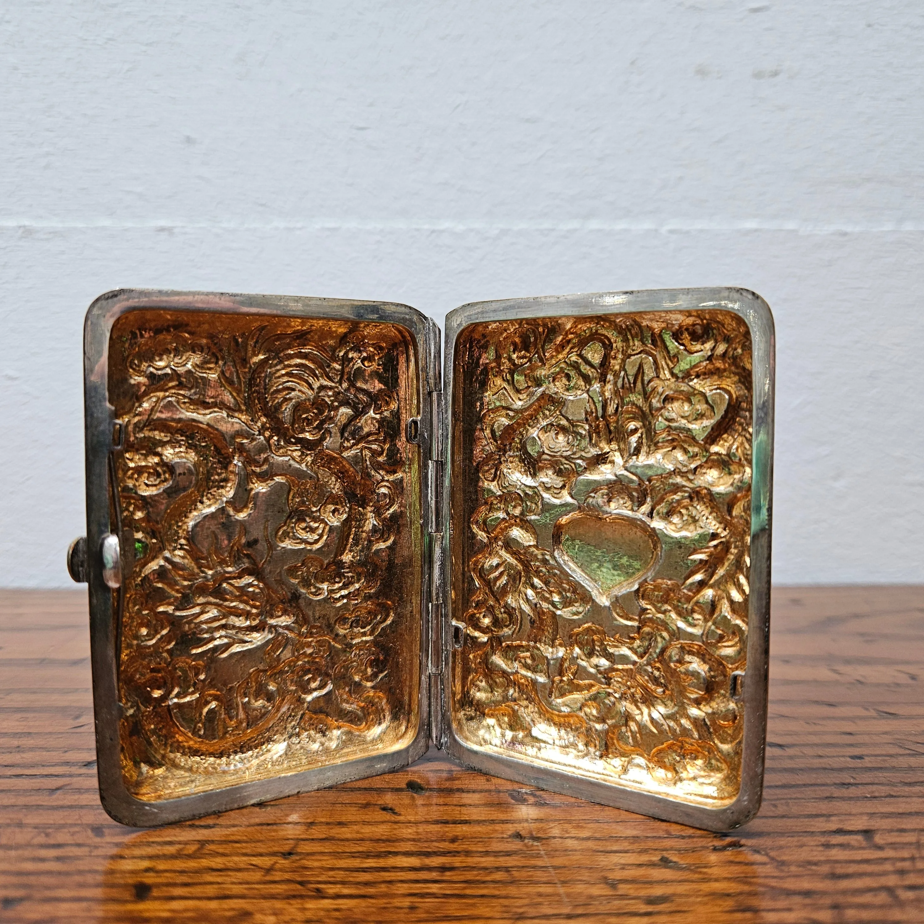 Antique Ornate Chinese Export Silver Card/Cigarette Case