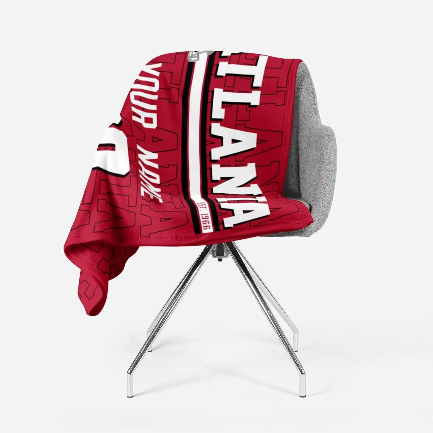 ANTKING Atlanta Throw Blanket for Men Women Boy Custom Name and Number Gifts