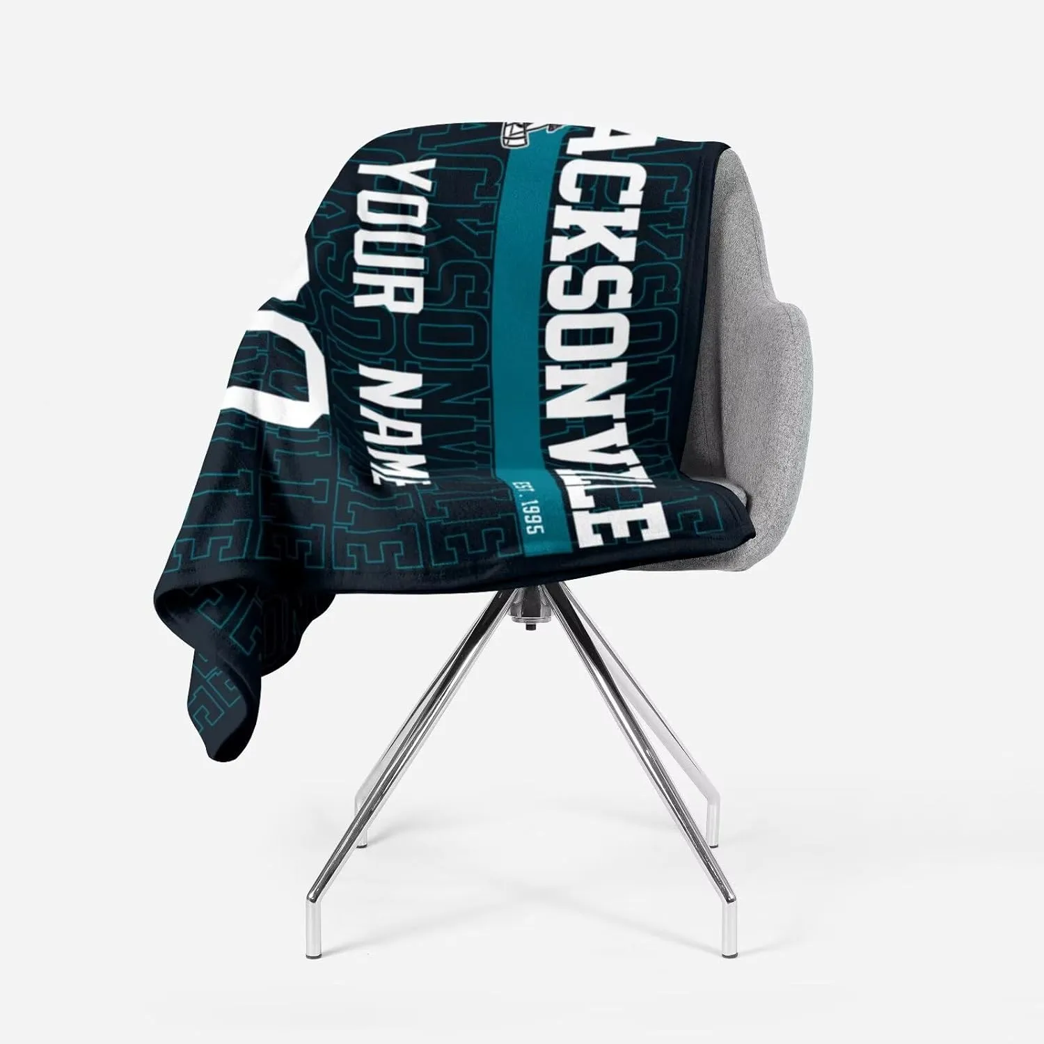 ANTKING Jacksonville Throw Blanket for Men Women Boy Custom Name and Number Gifts
