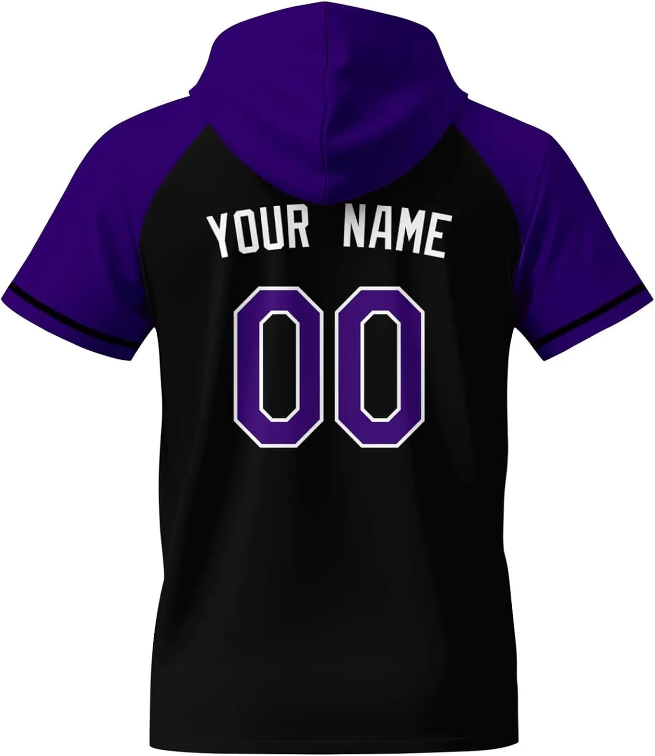 ANTKING Short Sleeve Hoodie T-Shirt Personalized Custom Name Number for Youth Men Gifts
