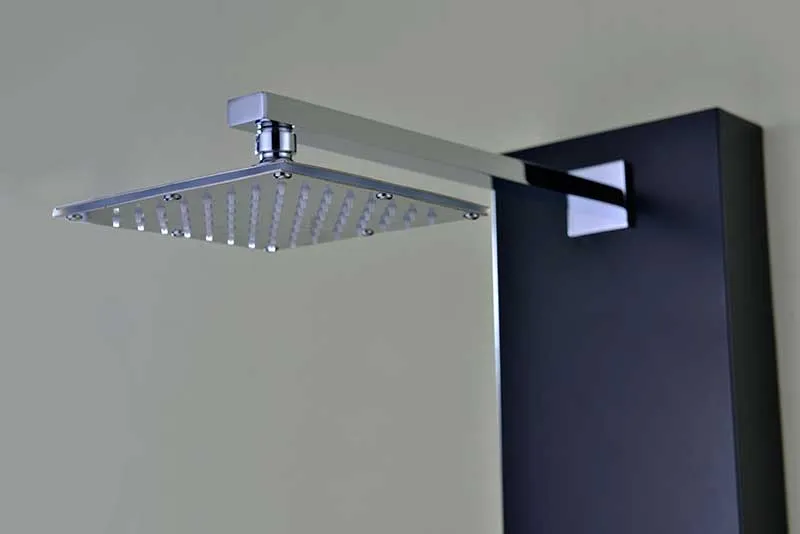 Anzzi Ronin 52 in. 2-Jetted Full Body Shower Panel with Heavy Rain Shower and Spray Wand in Black