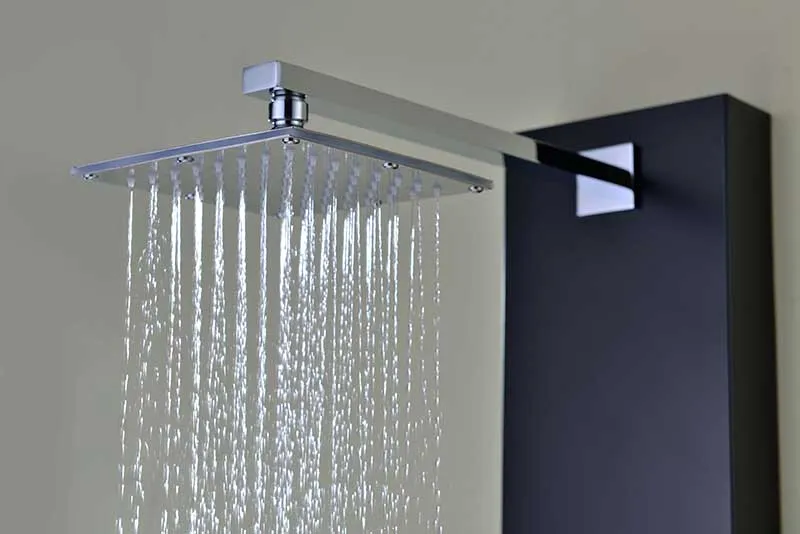 Anzzi Ronin 52 in. 2-Jetted Full Body Shower Panel with Heavy Rain Shower and Spray Wand in Black