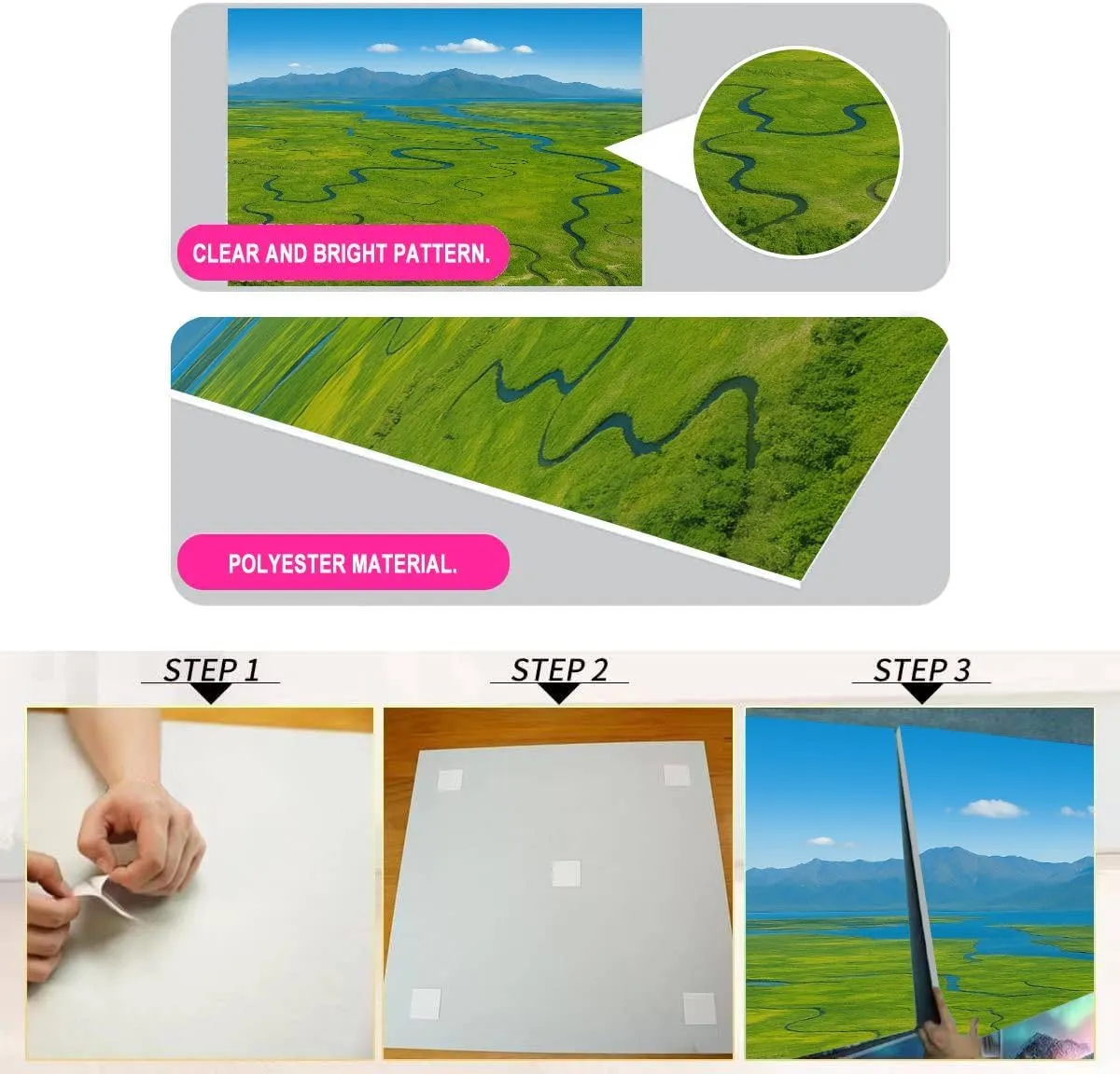 Art Acoustic Panels Self Adhesive Meandering rivers mangroves Hinchinbrook Island 6 Packs Decorative Soundproof Wall Panels Large Sound Absorbing Panels for Home Office 48"x72"