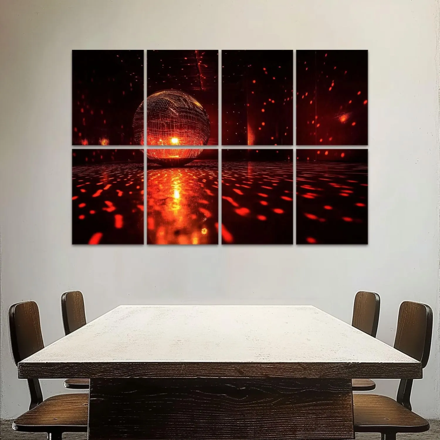 Art Acoustic Panels Self Adhesive reflecting dark hall for discos space 8 Packs Decorative Soundproof Wall Panels Large Sound Absorbing Panels for Home Office 48"x32"