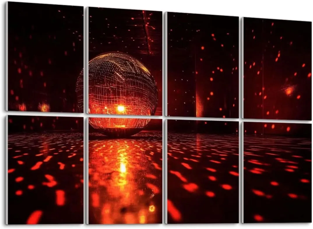 Art Acoustic Panels Self Adhesive reflecting dark hall for discos space 8 Packs Decorative Soundproof Wall Panels Large Sound Absorbing Panels for Home Office 48"x32"