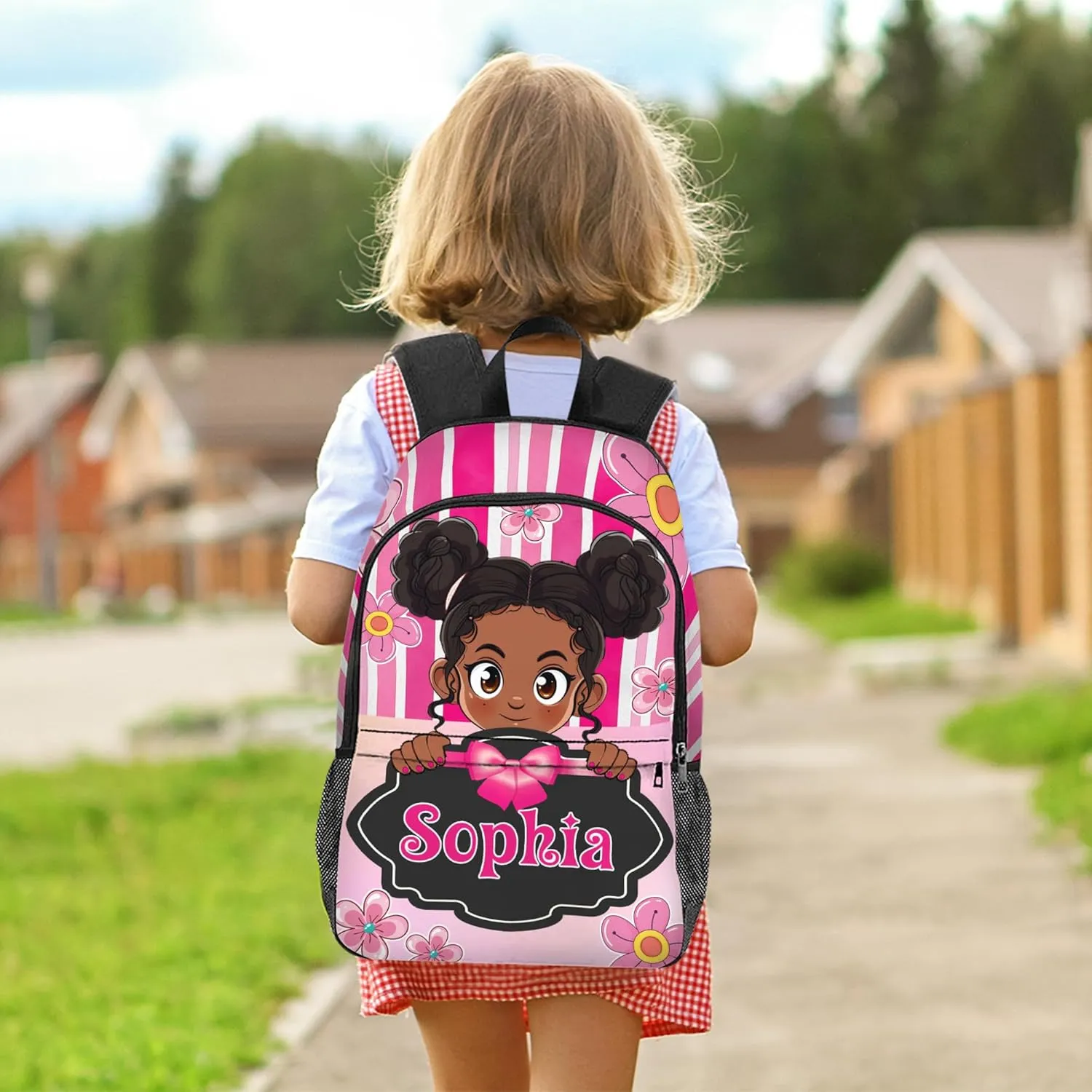Artsadd Custom Kids Backpack Personalized Name Bookbags School Bag for Boys&Girls Preschool Elementary Kindergarten Backpack(A-design 02)