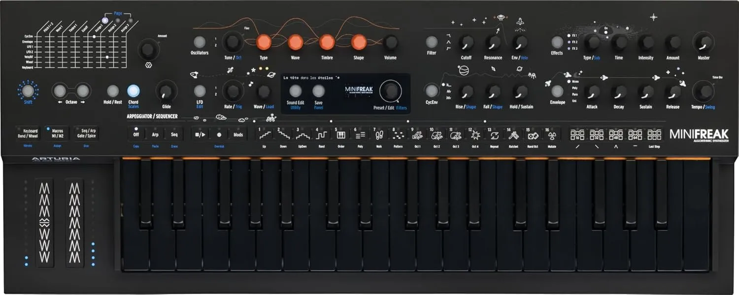 Arturia MiniFreak 37 Key Polyphonic 6-Voice Hybrid Synthesizer Keyboard