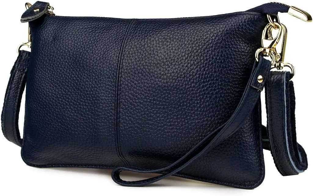 Artwell Genuine Leather Clutch Wallet For Women Wristlet Envelop Crossbody Purse Card Shoulder Bag
