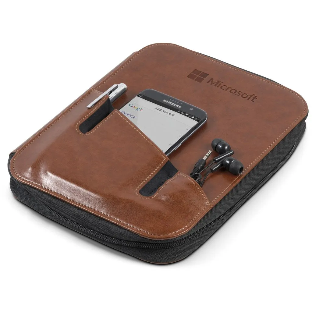 Ashburton Zip-Around Folder - Brown