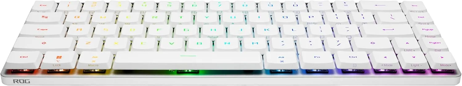 ASUS ROG Falchion RX Low Profile 65% Wireless Gaming Keyboard with ROG RX Red Low-Profile switches, tri-Mode Connection with ROG SpeedNova, Silicone dampening Foam, Touch Panel, and MacOS Support.