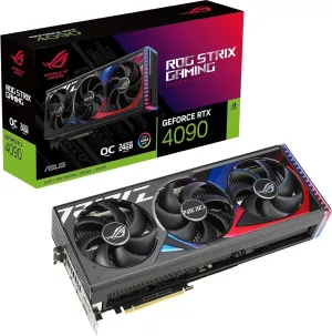 ASUS ROG Strix GeForce RTX 4090 24GB OC Edition Gaming Graphics Card (DLSS 3, PCIe 4.0, 24GB GDDR6X, HDMI 2.1a, DisplayPort 1.4a, ROG-STRIX-RTX4090-O24G-GAMING) (Renewed)
