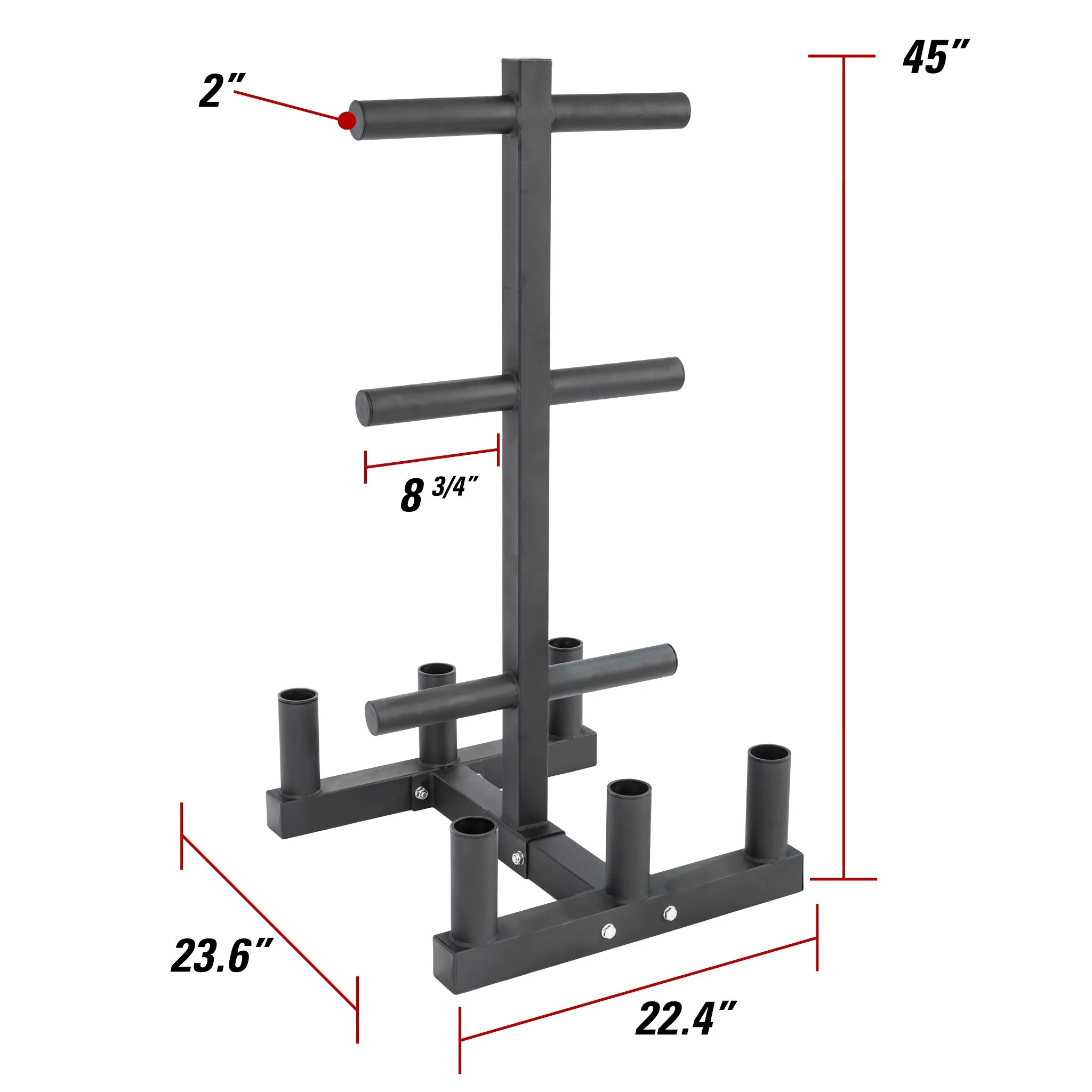 ATOP Olympic Plate Rack w/ Bar Holders