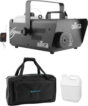 Audiosavings Bundle: Chauvet DJ H1600 Hurricane 1600 Compact DMX Fog Machine Bundle with Rockville BAG1200 Waterproof Travel Bag (2 Items)