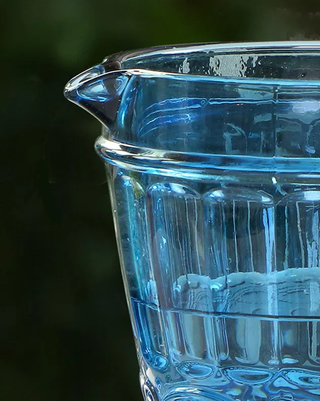 Aurielle Sapphire Blue Glass Serving Pitcher Jug