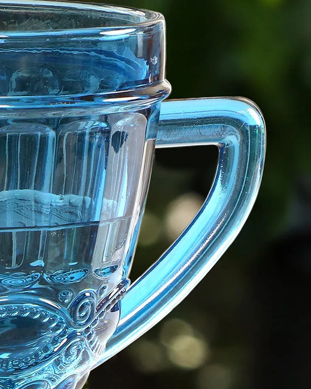 Aurielle Sapphire Blue Glass Serving Pitcher Jug